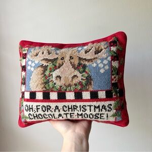 Vintage Needlepoint Pillow